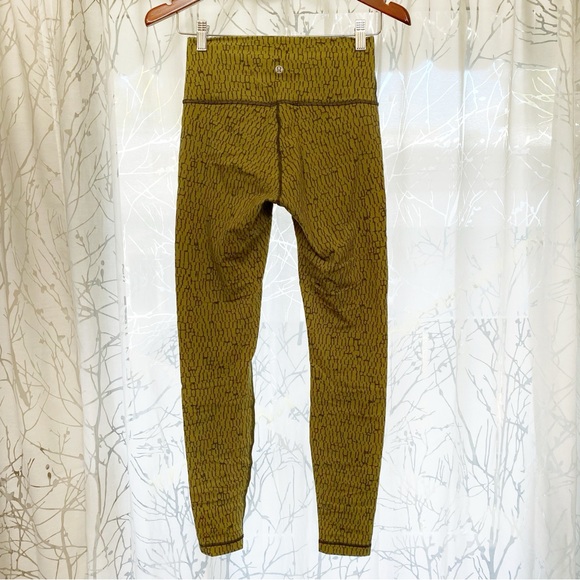 Lululemon Jacquard Mossy Dark Olive print Wunder Under high rise tight legging - Picture 2 of 9